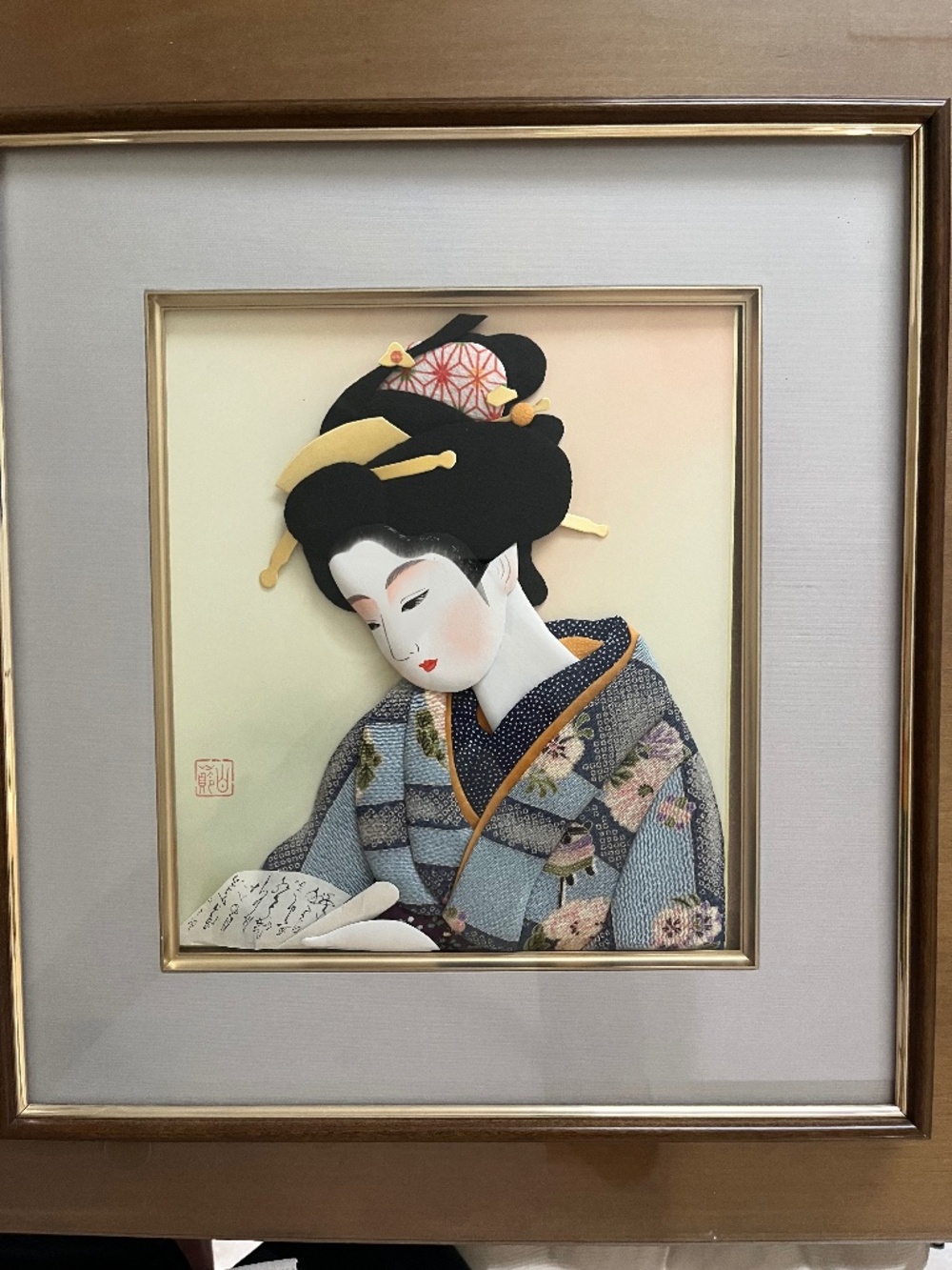 Japanese Oshie (押絵) relief picture